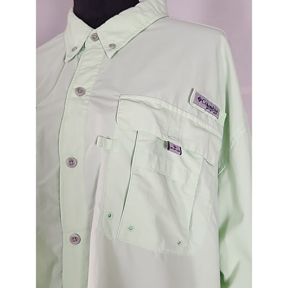 Columbia PFG Omni Shade Shirt Mens X-Large Long Sleeve Fishing Hiking Button Up - Picture 3 of 13